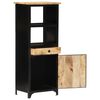 vidaXL Highboard Black and brown Solid mango wood Highboard Rectangular