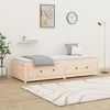 vidaXL Day Bed Natural Pine Solid Pine Wood Twin Day Bed Rectangular