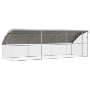 vidaXL Chicken Cage 3 pcs Silver 236.22 x 78.74 x 78.15 in