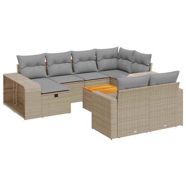 vidaXL Garden Sofa Set Beige