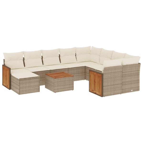 vidaXL Garden Sofa Set Beige