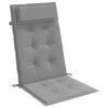 vidaXL Highback Chair Cushion Set of 2 Grey Oxford fabric (100% polyester)