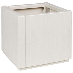 vidaXL Flower Box White 14.17 x 14.17 x 13.78 in Plastic