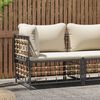 vidaXL Garden Corner Sofa Anthracite, Beige