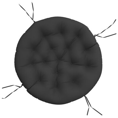 vidaXL Round Cushion Black Ø 39.4"x4.3" Oxford Fabric
