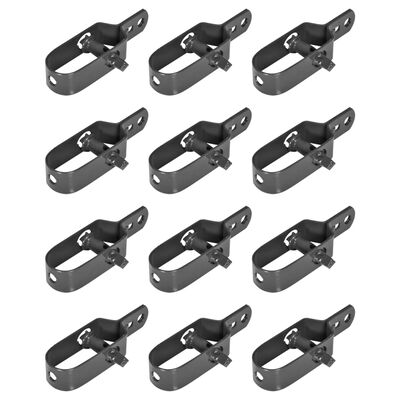 vidaXL Wire Tensioners for Chain-Link Fence 12 pcs 3.9" Gray