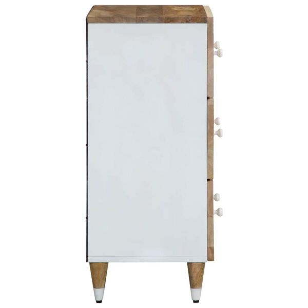 vidaXL Sideboard Natural Mango with White