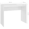 vidaXL Desk High gloss white Engineered wood Compact Sleek Desk