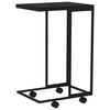 vidaXL Side Table Black Engineered wood, iron Small Portable