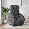 vidaXL Stand Up Massage Recliner Chair Dark Gray
