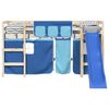 vidaXL Curtain for Loft Bed Blue 100% Polyester Standard Durable