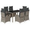 vidaXL Garden Dining Set Grey