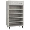 vidaXL Shoe Cabinet Concrete Grey 23.6x13.8x41.3" Engineered Wood