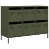 vidaXL Sideboard Olive Green Cold-rolled Steel Medium Sideboard