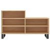 vidaXL Shoe Cabinet Sonoma oak Engineered wood, metal Standard