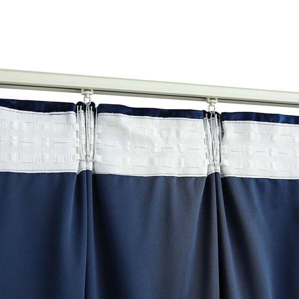 vidaXL Blackout Curtains 2 pcs with Hooks Velvet Dark Blue 55.1x96.5"