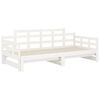 vidaXL Day Bed White Solid Pine Wood 2x Convertible Day Bed
