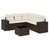vidaXL Garden Sofa Set Brown PE rattan Medium Modular Garden Sofa Set