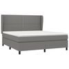 vidaXL Box Spring Bed Dark Grey, White