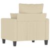 vidaXL Sofa Chair Cream Polyester, Metal, Textilene 23.6 in Seat Width