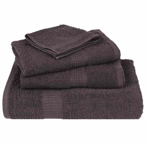 vidaXL Sauna Towel Set of 25 Anthracite 100% Cotton 31.5 x 78.7 in