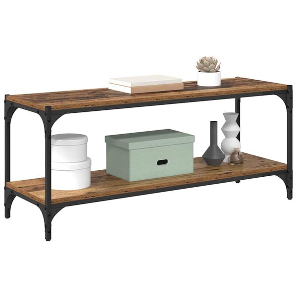 vidaXL TV Cabinet Old Wood 39.37 x 12.99 x 16.14 in