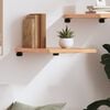 vidaXL Wall Shelf Light brown Solid oak wood 23.6 in x 15.7 in Durable