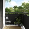 vidaXL Balcony Screen Black 393.7x35.4" Poly Rattan