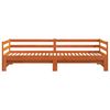 vidaXL Daybed With Trundles Wax Brown Solid Pine Wood 31.5x79 in