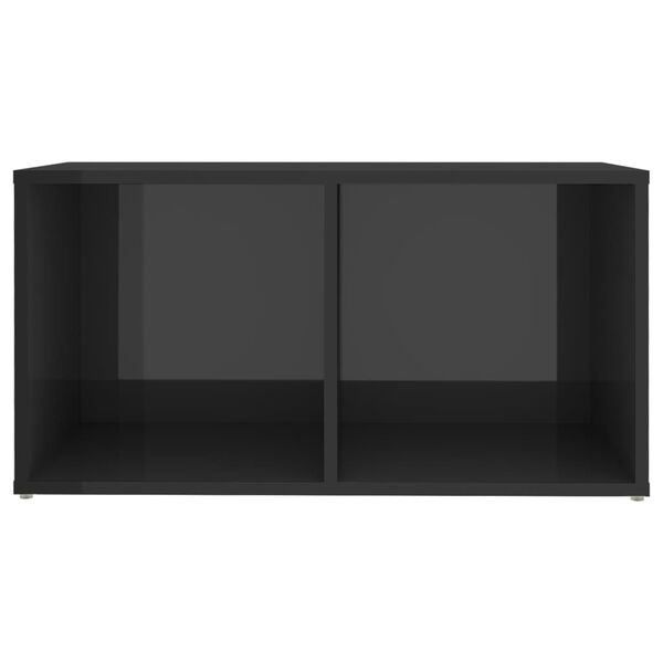 vidaXL TV Cabinet Set High Gloss Gray Engineered Wood Gray TV Cabinets