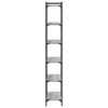vidaXL Bookcase Grey Sonoma Engineered wood, metal 6-Tier Bookcase