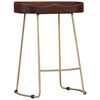 vidaXL Bar Chair Set of 2 Walnut brown and brass