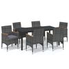 vidaXL Dining Set Grey WPC Medium Durable Dining Set Rectangular