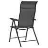 vidaXL Garden Chair Set of 4 Grey PE Rattan & Powdered Steel Foldable