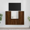 vidaXL TV Cabinet Set Set of 3 Brown Oak Engineered Wood Three Piece Set