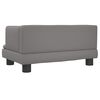 vidaXL Kids Sofa Grey Faux leather, solid pine wood, foam Mini Modern