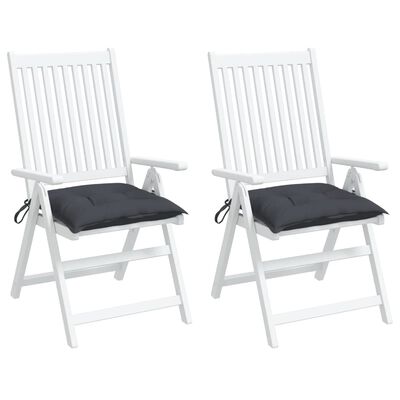 vidaXL Chair Cushions 2 pcs Anthracite 19.7"x19.7"x2.8" Oxford Fabric