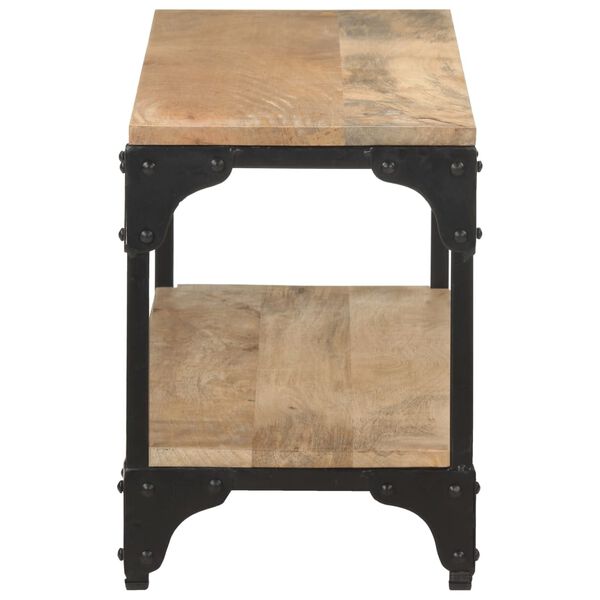 vidaXL Coffee Table Natural Mango Wood and Black