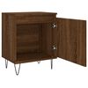 vidaXL Bedside Cabinet Brown oak Engineered wood, Iron 15.7x11.8x19.7 in