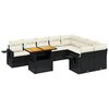 vidaXL Garden Sofa Set Black, Cream White