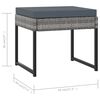 vidaXL Garden Dining Set Gray Poly rattan Large Seats 12