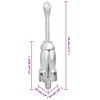 vidaXL Folding Anchor Silver 8.8 lb Hot Dip Galvanized Cast Iron