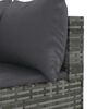vidaXL Patio Lounge Set Gray PE Rattan Medium Modular
