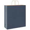vidaXL Paper Bags 250 pcs with Handles Blue 17.7x6.7x18.9"