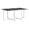vidaXL Garden Dining Set White Textilene fabric Foldable