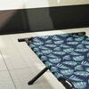 vidaXL Folding Camping Bed Folding Manual Leaf pattern Oxford Fabric
