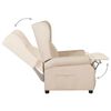 vidaXL Recliner Chair Cream 100% polyester, metal, plywood Single seat