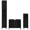 vidaXL Bathroom Furniture Set 3 pcs Black oak Engineered wood