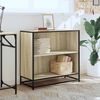 vidaXL Book Cabinet Sonoma Oak Engineered Wood, Metal Medium