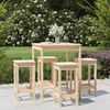 vidaXL Garden Bar Set Natural wood Solid pine wood Medium Minimalistic